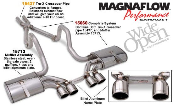 MagnaFlow Stainless Cat-Back System #15660 for C5 Corvette
