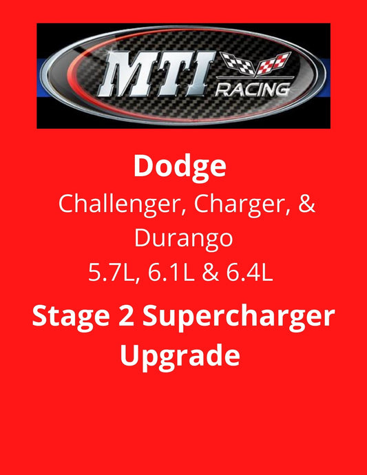 MTI Racing Dodge Challenger and Charger Stage 2 Supercharger Upgrade Package